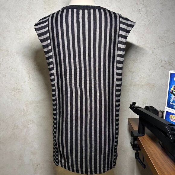 ZARA - Long Sleeveless Striped Tunic Tank Top Medium - Picture 3 of 6